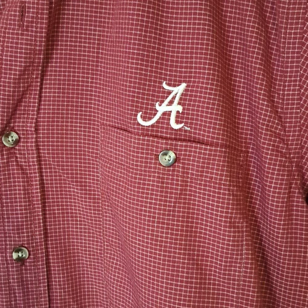 Antigua Men's Red Alabama Button-Down Shirt - Picture 3 of 7